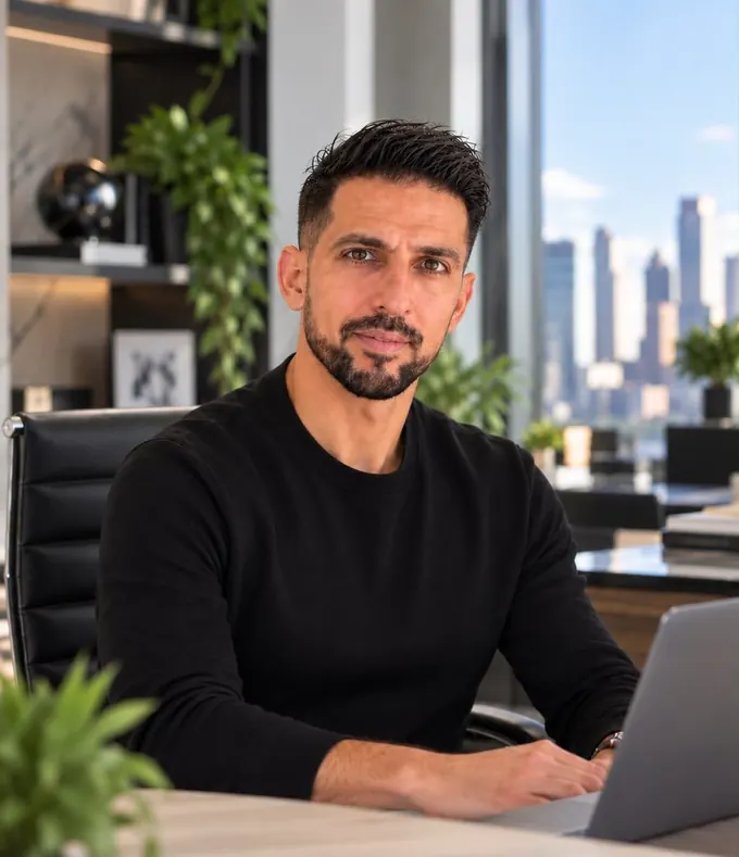 Portrait of Nathan Vaknin, entrepreneur and business developer